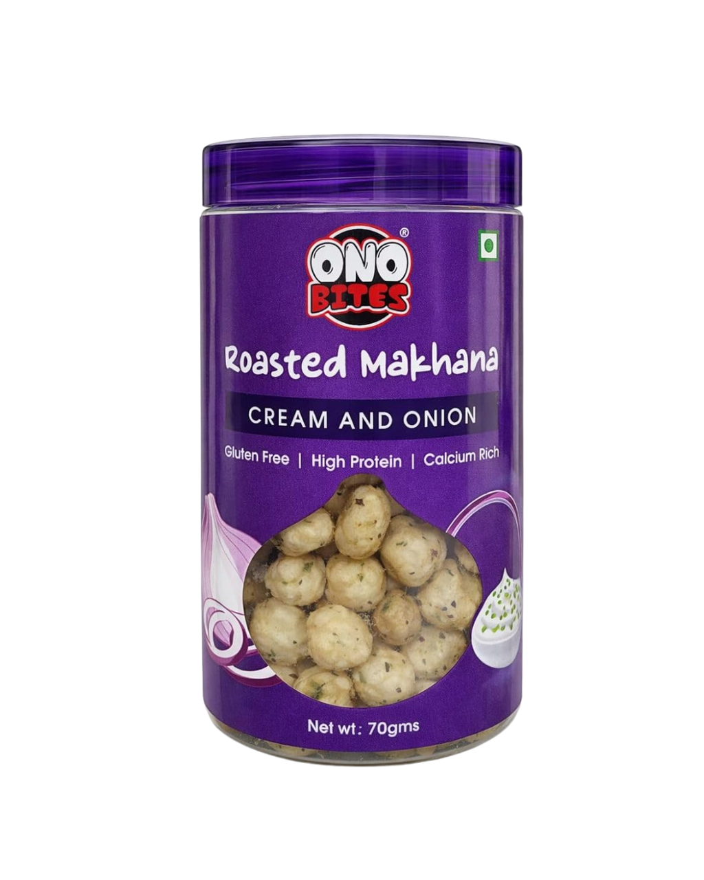 ONO Bites Roasted Makhana Cream & Onion 70g