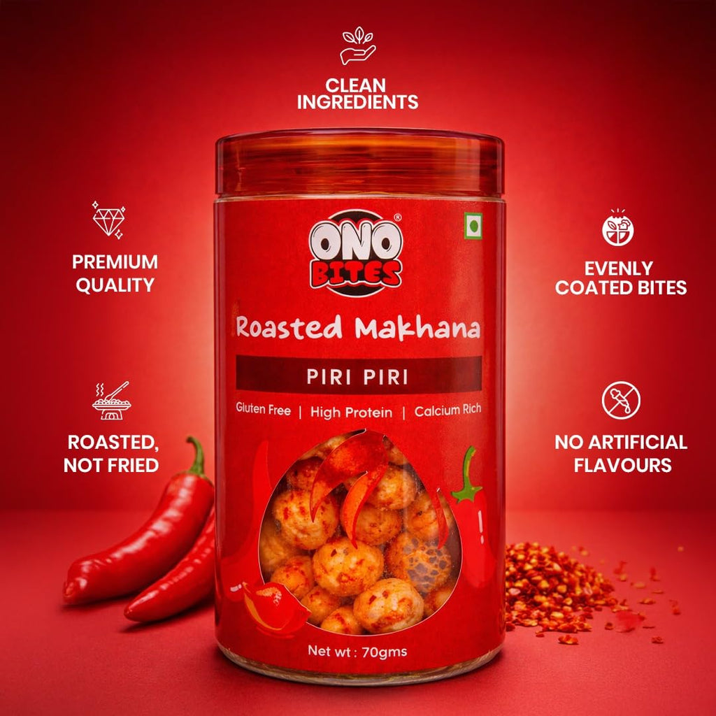 ONO Bites Roasted Makhana Piri Piri 70g