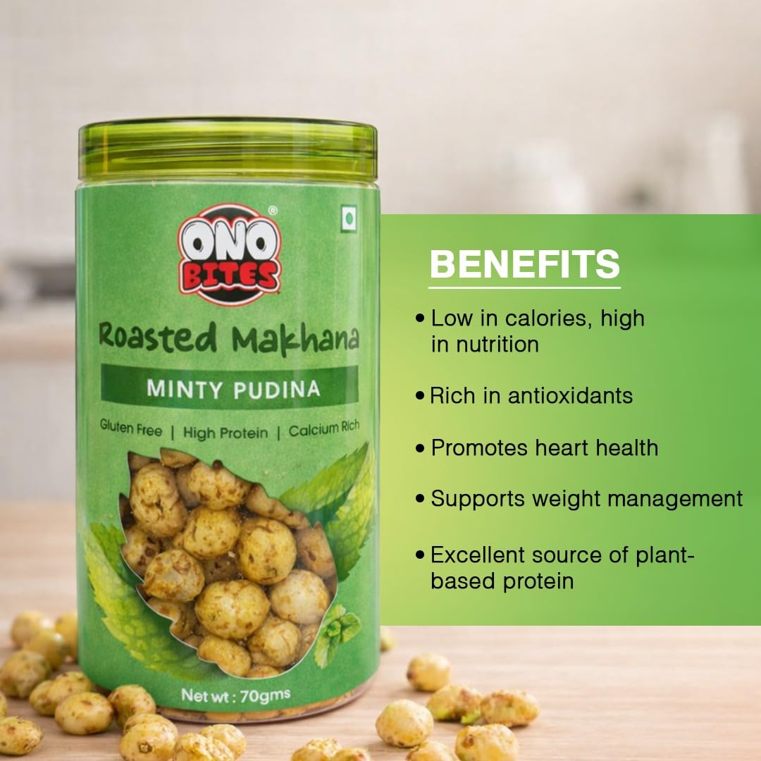 ONO Bites Roasted Makhana Minty Pudina 70g