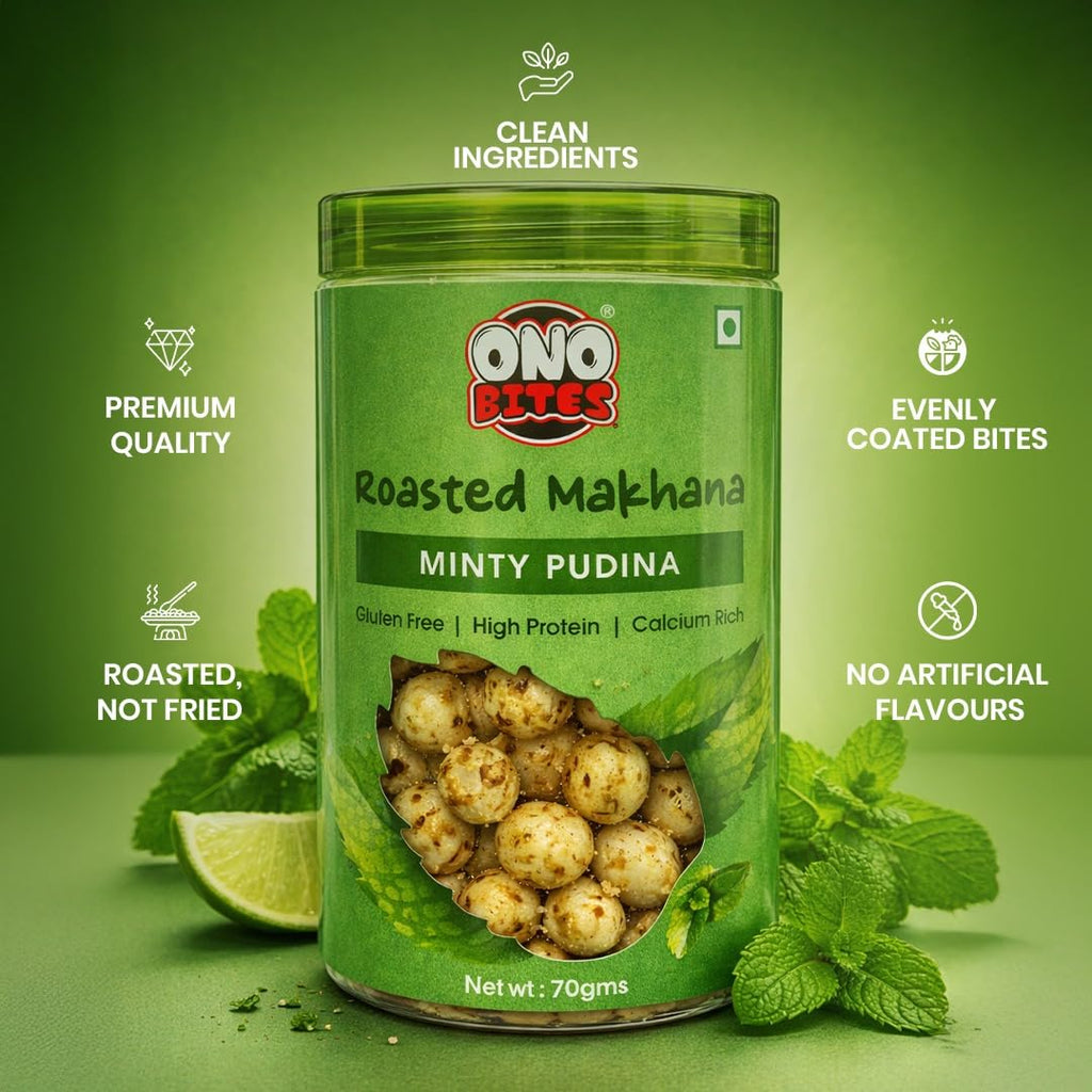 ONO Bites Roasted Makhana Minty Pudina 70g