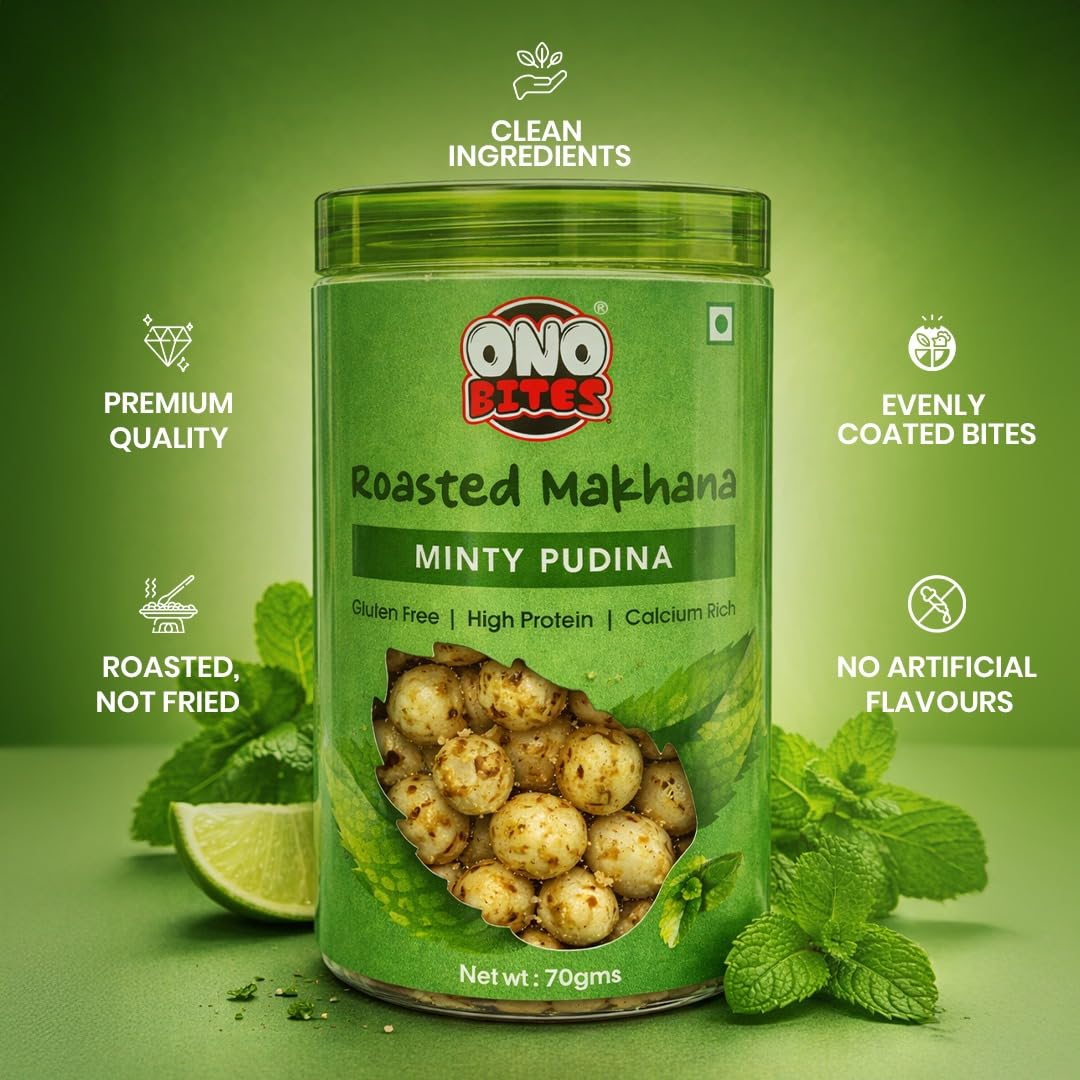 ONO Bites Roasted Makhana Minty Pudina 70g