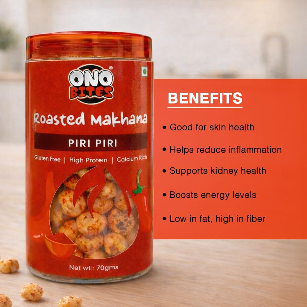 ONO Bites Roasted Makhana Piri Piri 70g