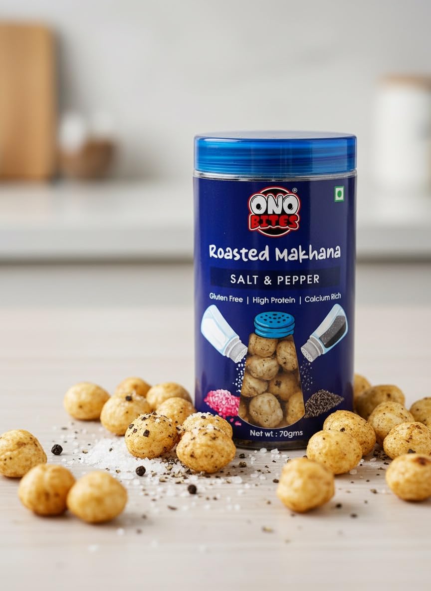 ONO Bites Roasted Makhana Salt & Pepper 70g