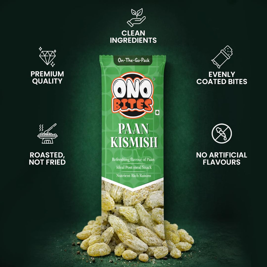 ONO BITES Paan Kismish, On the go packs 25g (Pack of 5)