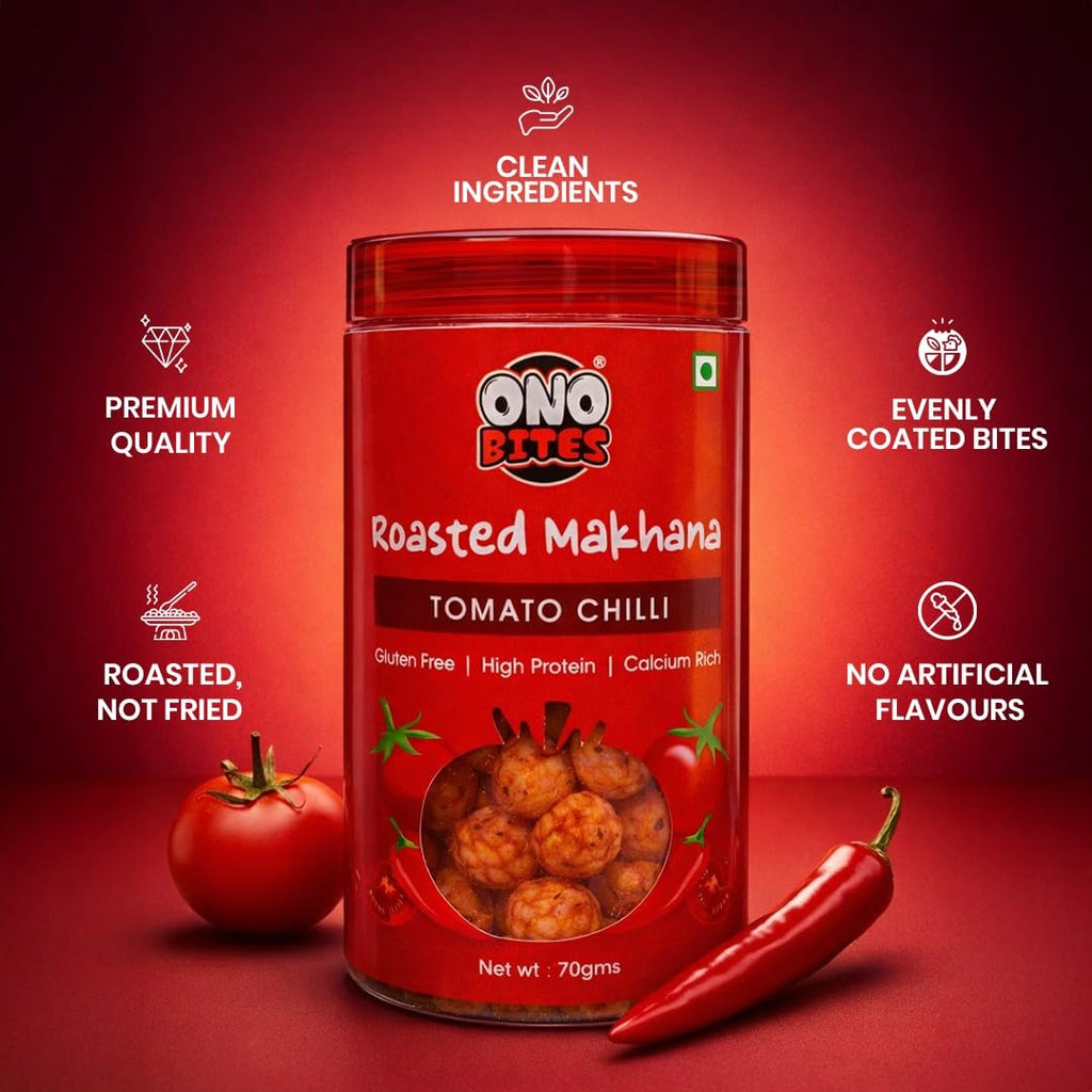 ONO Bites Roasted Makhana Tomato Chilli 70g