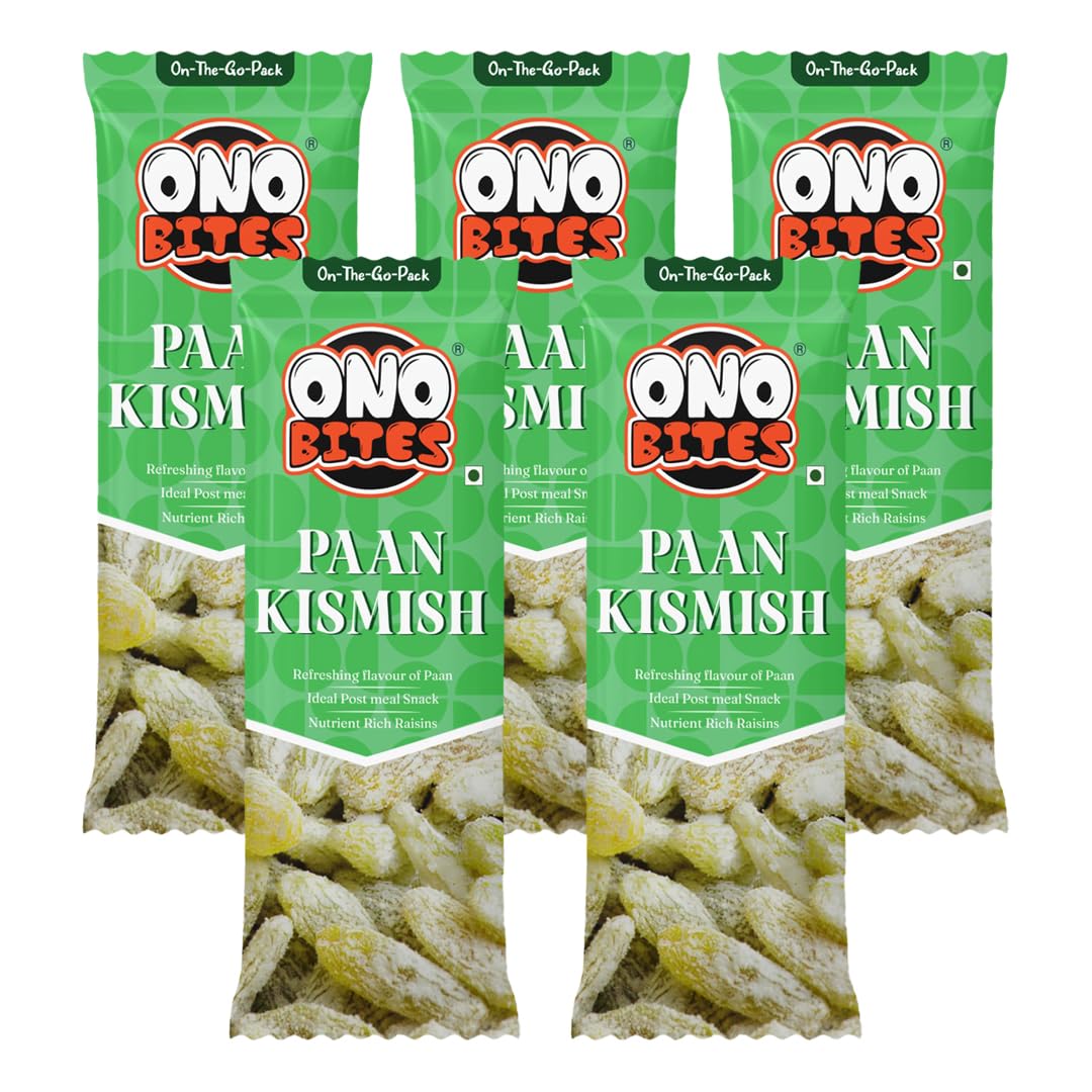 ONO BITES Paan Kismish, On the go packs 25g (Pack of 5)