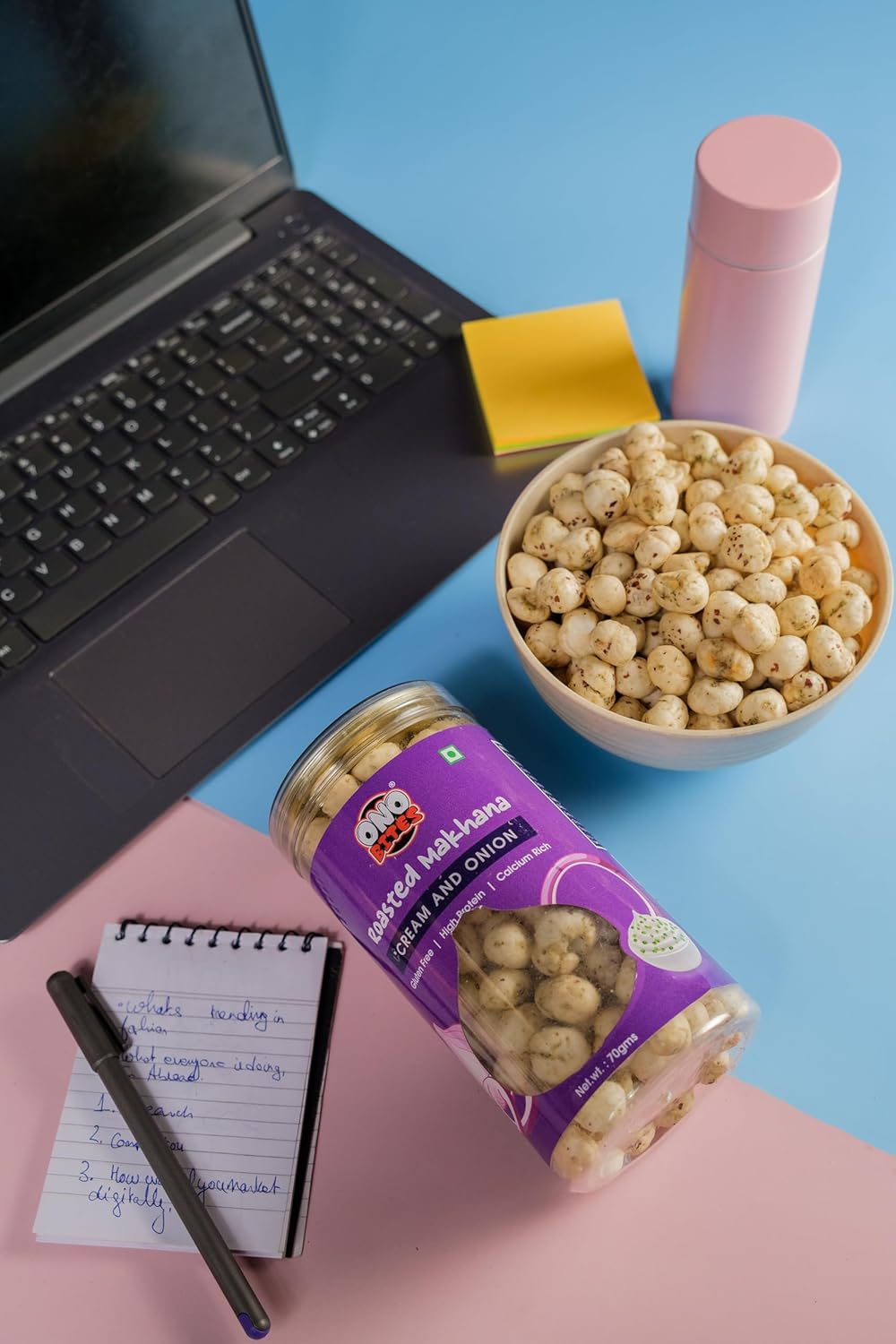 ONO Bites Roasted Makhana Cream & Onion 70g