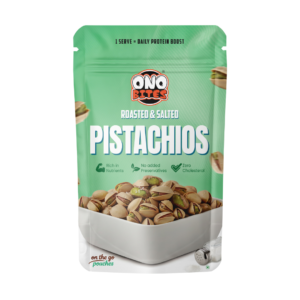 ONO BITES Roasted & Salted Pistachios, On the go pouches, 32g