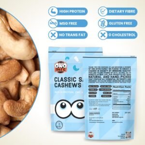 Ono Bites Classic Salted Cashews | Premium Roasted & Lightly Salted Kaju