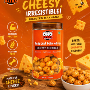 ONO Bites Roasted Makhana Cheddar Cheese 70g
