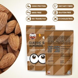 Ono Bites Classic Salted Almonds | Premium Roasted & Lightly Salted Badam