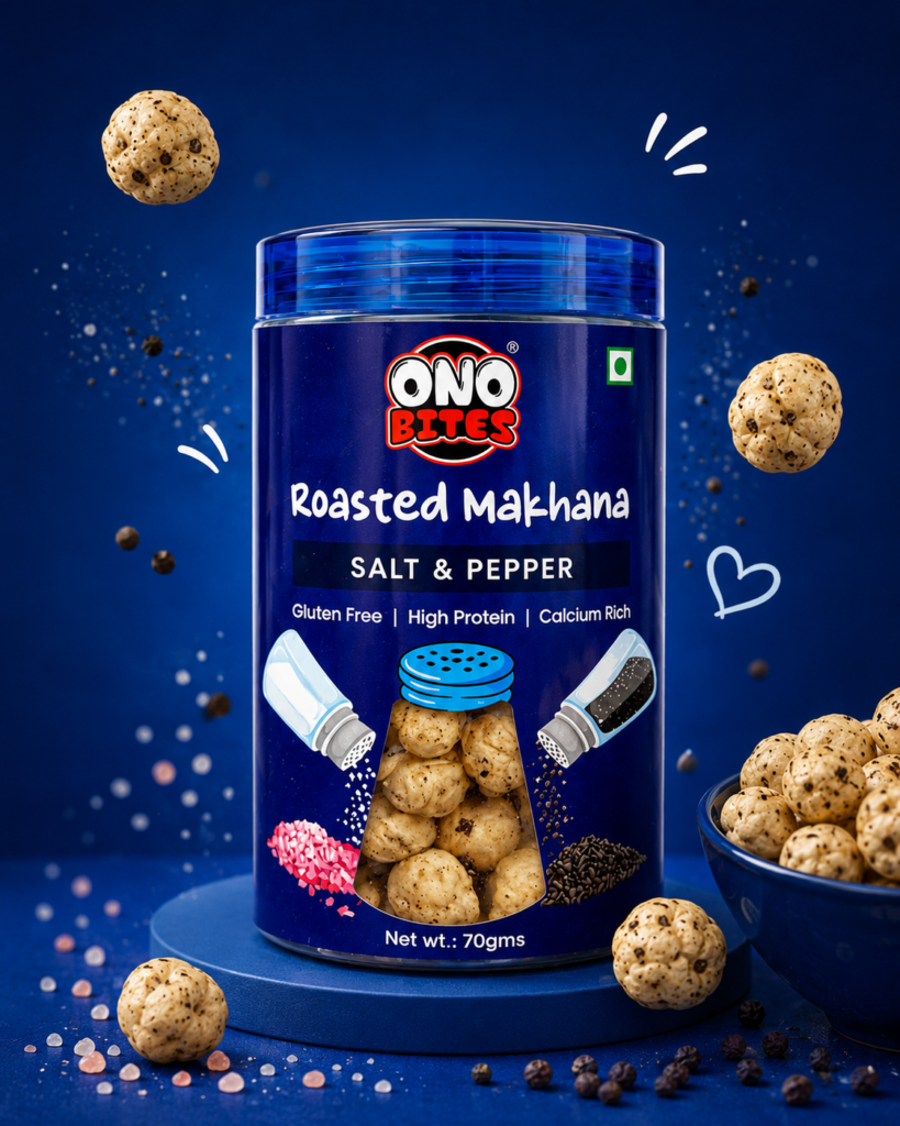 ONO Bites Roasted Makhana Salt & Pepper 70g
