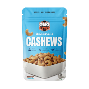 ONO BITES Roasted & Salted Cashews, On the go pouches, 32g