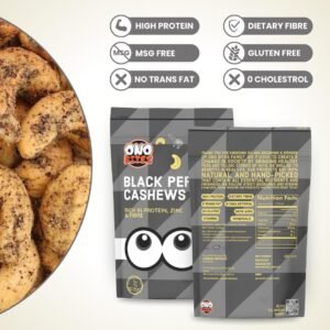 ONO BITES Black Pepper Cashews, On the go packs